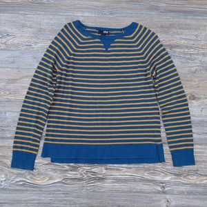 Long Sleeve Crew Neck Lightweight Striped Sweater Top
